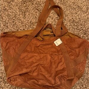 Free People Brown Corduroy Tote Bag